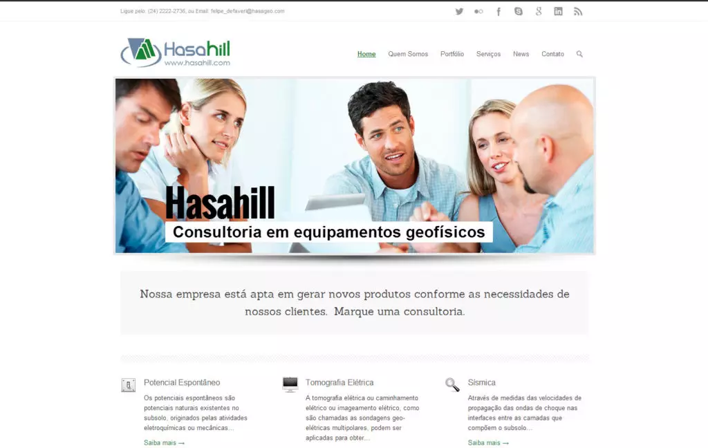 Site Hasahill - Consultoria em equipamentos geofísicos