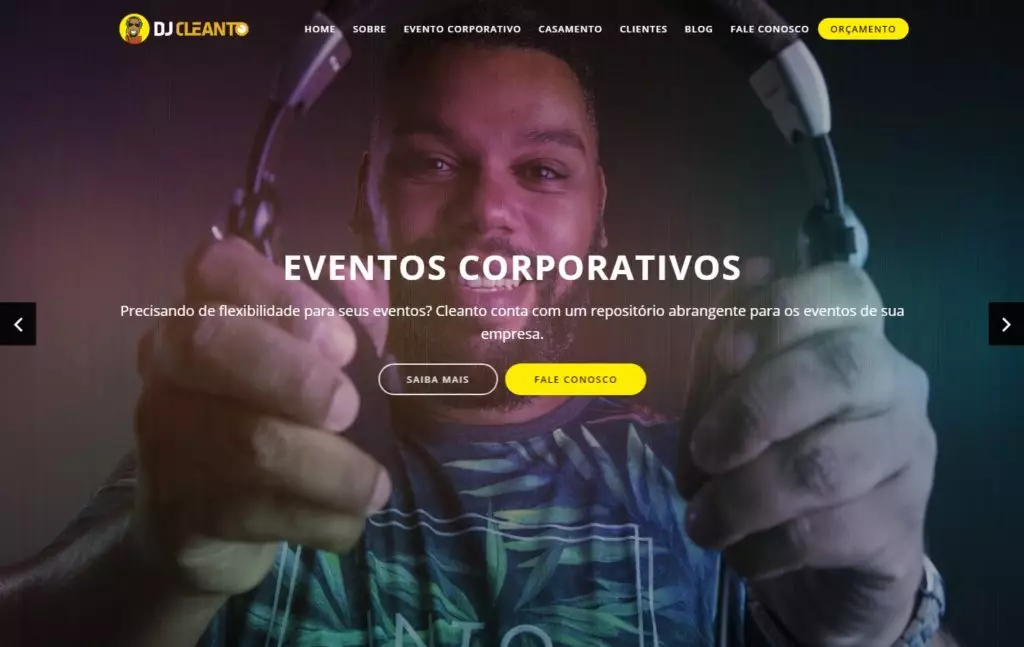 Site DJ Cleanto - DJ de Casamento e Eventos Corporativos